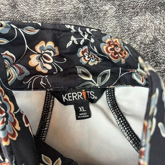 SOLD Up Tempo Fleece 1/4 Zip Tech Top Floral Horse AOP Black Pullover XL - Picture 7 of 12